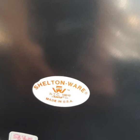 VTG MCM Shelton Ware Ice Bucket w/Handle Lucite Lid Red & Gold Christmas Colors - Picture 8 of 9